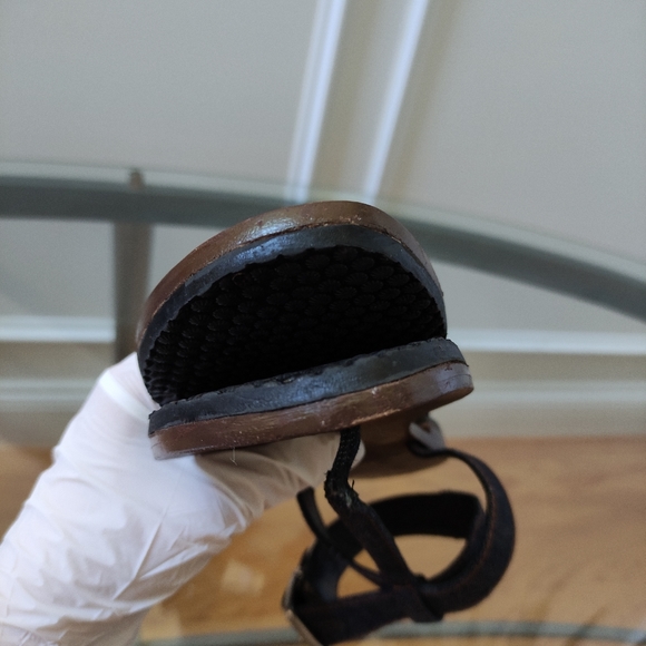 Burberry Canvas Plaid Check Ankle Strap Thong Sandals 38.5/8 - Picture 10 of 16